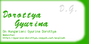 dorottya gyurina business card